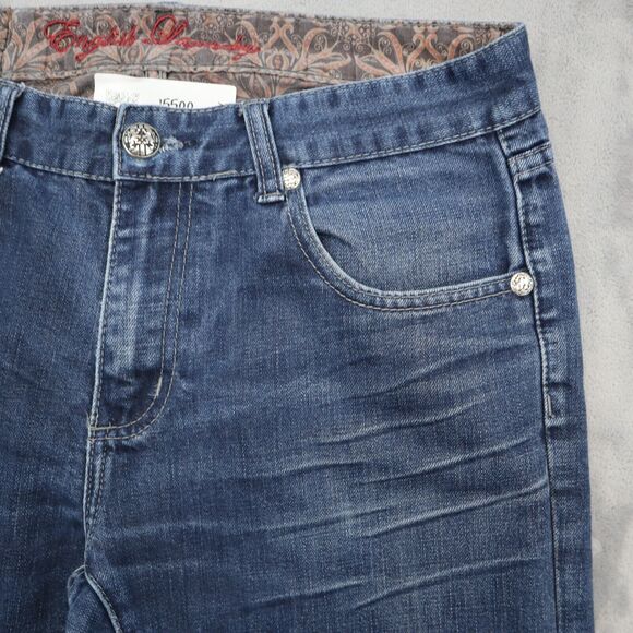 English Laundry Pants Mens 32 Blue Straight Medium Wash Denim Logo Jeans - Picture 13 of 16